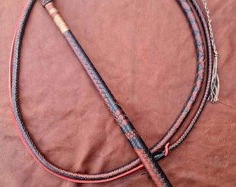 Australian Kangaroo leather 5ft 16plt shoot loaded Stockwhip handmade in QLD