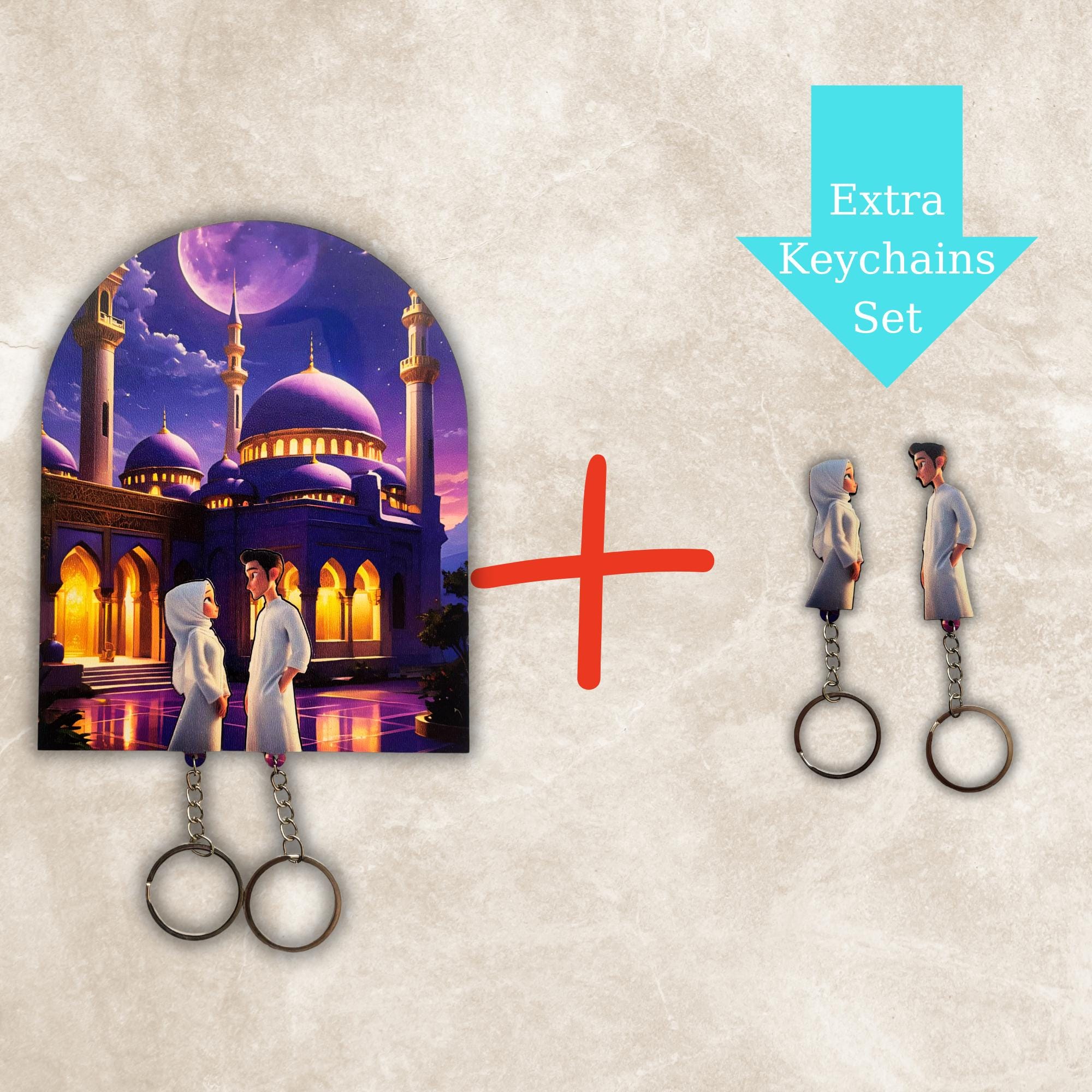 Mosque Keychain Mosque-themed Wooden Keychain Holder, Handmade Islamic Wall Decor - Etsy