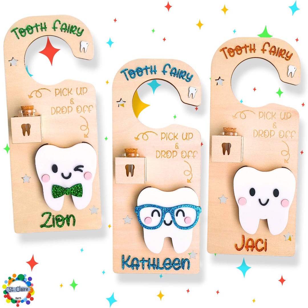 Custom Tooth Fairy Door Hanger Keepsake (shimmer) - Etsy