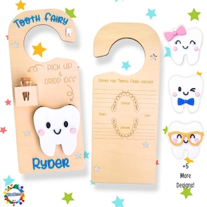 Custom Tooth Fairy Door Hanger Keepsake