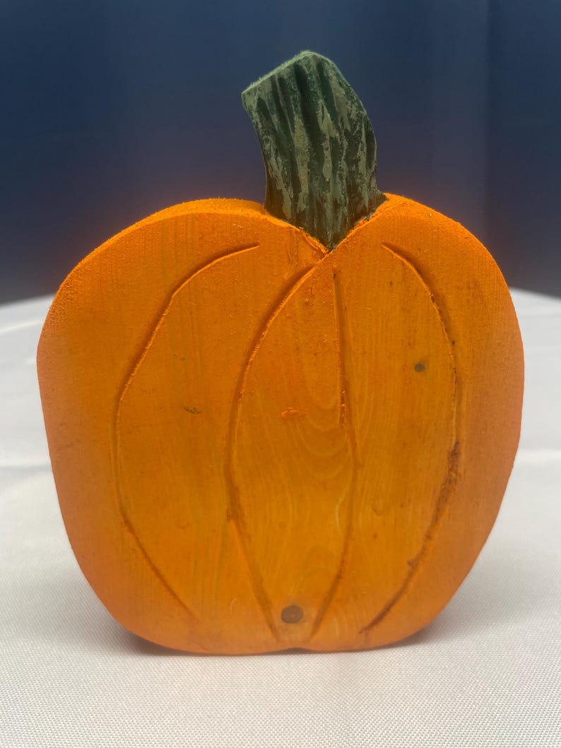 Wooden Pumpkin Figurines | Set of 3 Fall Decor | Rustic Autumn Pumpkins ...