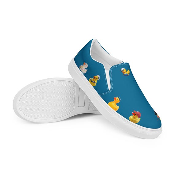 Mens slip on sneaker rubber duck print mens loafers jeep ducking sneaker mens fashion sneaker mens kicks street style sneaker comfortable