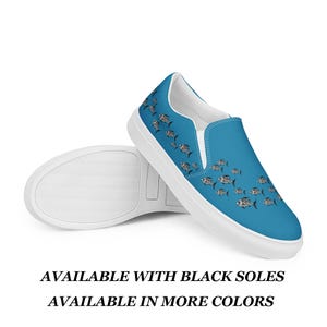 Slip-On Boat Shoes Fish Pattern Canvas Ocean Athleisure Loafers Street Gift Casual Walking mens comfortable mens sneaker fish Shoes Marine