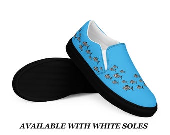 Zapatos náuticos azules para hombre, mocasines sin cordones con diseño de peces marinos, regalo informal para caminar, amantes de los peces, estilo náutico, deportivo, estilo callejero, regalo de pescador