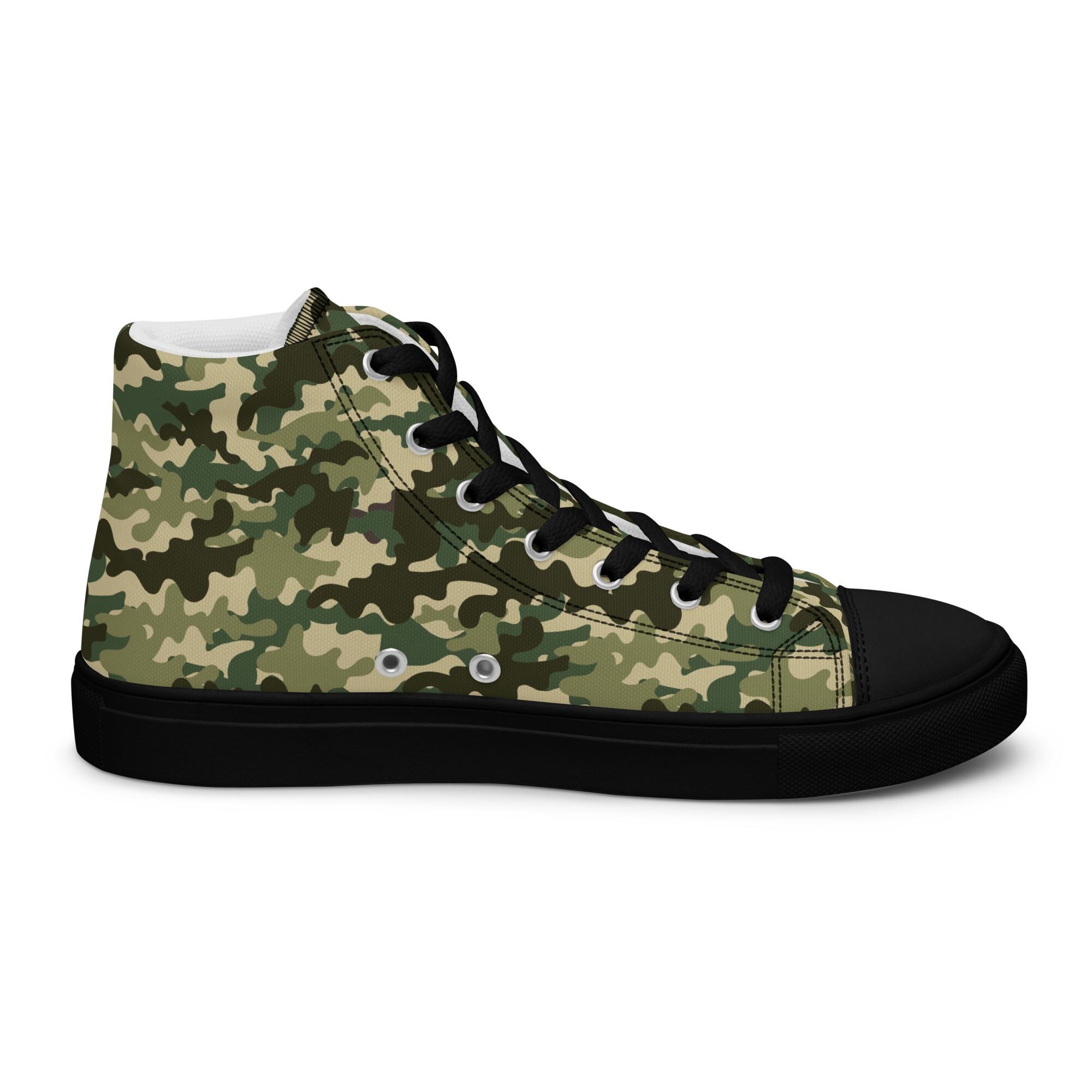 Camo High Tops Mens Fashion Sneakers Military Style Shoes 