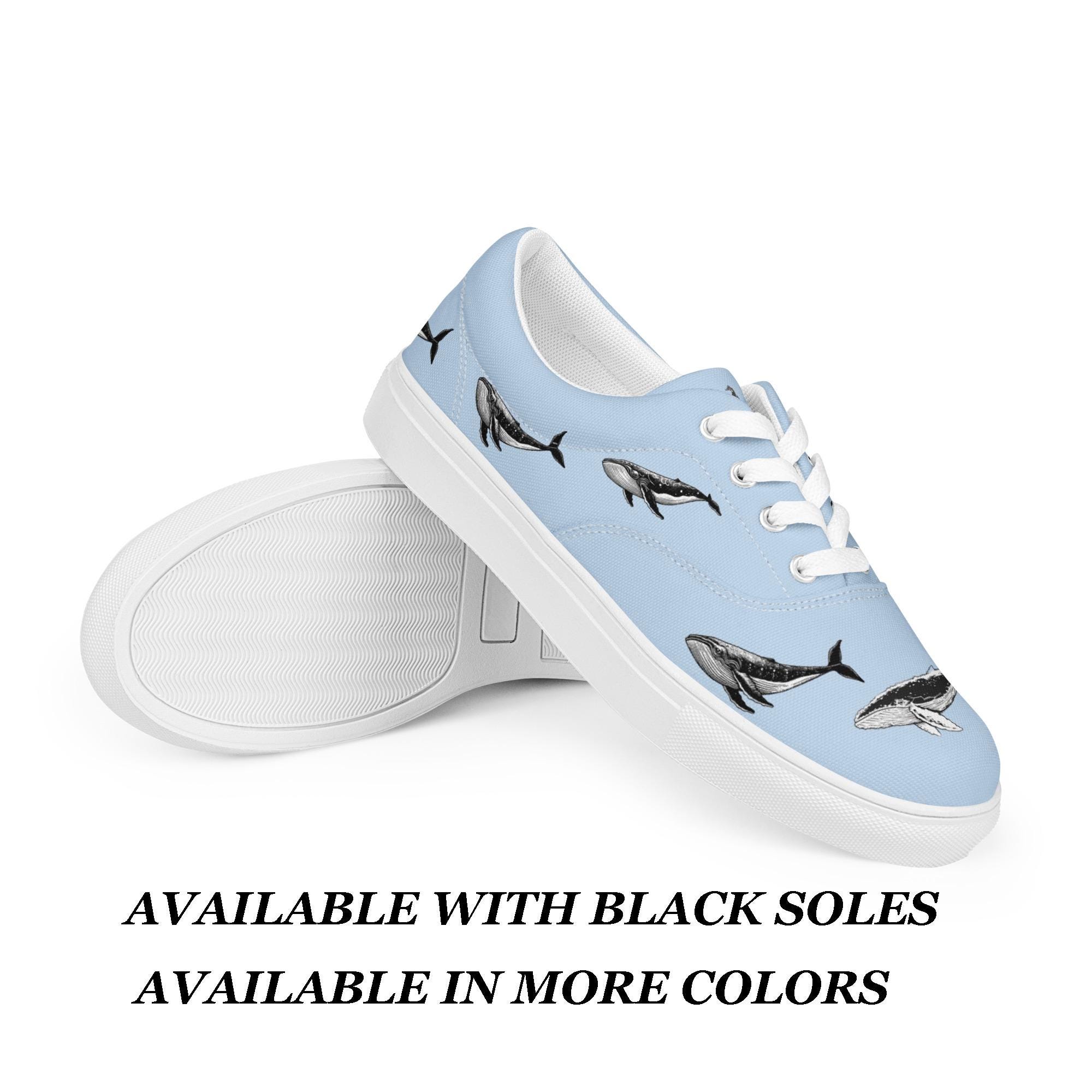 Zapatillas con cordones para mujer, zapatos cómodos para mujer, zapatillas con estampado de ballena para mujer, zapatos náuticos para mujer, zapatilla