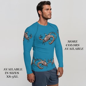 Surf Rash Guard Swim Shirt Sun Protection Athletic shirt UPF 50 Moisture Wicking Swim Top Water Sport Beach Sportswear Vacation wear gift