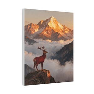Hinds Feet on High Places Canvas | Habakkuk 3:19 Deer Mountain Wall Art, Christian Strength Gift, Scripture Decor image 6