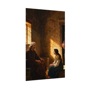 Mary and Martha Poster | Luke 10:42 One Thing Is Needful, Christian Wall Art for Women, Bible Study Gift Print image 8