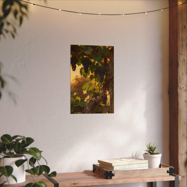 I Am the Vine Poster | Grapevine Botanical Christian Wall Art, John 15:5 Scripture Print, Faith Kitchen Decor Gift image 5