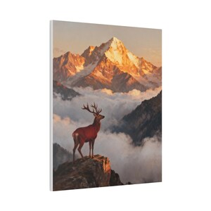 Hinds Feet on High Places Canvas | Habakkuk 3:19 Deer Mountain Wall Art, Christian Strength Gift, Scripture Decor image 10