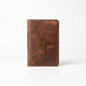 I Will Fear No Evil Leather Passport Holder — Christian Gift, Full-Grain Cowhide, Jordan Brown image 2