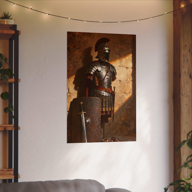 Armor of God Poster | Roman Armour Wall Art, Ephesians 6:11 Christian Gift for Men, Boys Room Faith Decor image 14