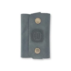 Full-Grain Leather Card Holder – Psalm 23:4 Snap Wallet image 2