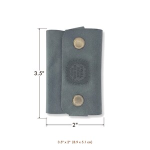 Full-Grain Leather Card Holder – Psalm 23:4 Snap Wallet image 6