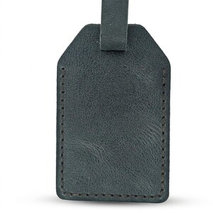 Gepäckanhänger „Ich fürchte kein Übel“ aus Leder – Christliches Geschenk, Vollnarben-Rindsleder, Edengrün Bild 6