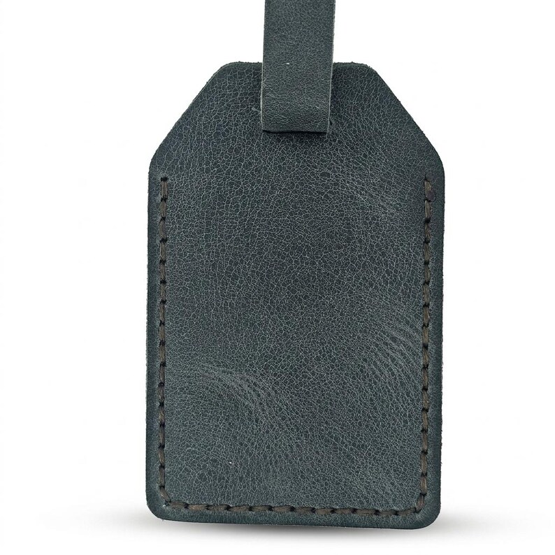 Gepäckanhänger „Ich fürchte kein Übel“ aus Leder – Christliches Geschenk, Vollnarben-Rindsleder, Edengrün Bild 6
