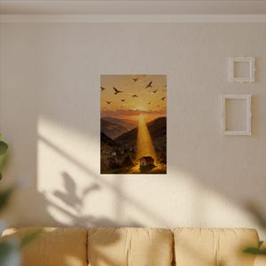 He Rejoices Over You Poster | Zephaniah 3:17 Rejoice Over Thee With Singing, Christian Encouragement Wall Art image 14