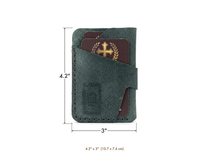 I Will Fear No Evil – Full-Grain Leather Vertical Card Holder Psalm 23:4 Embossed Wallet imagem 4