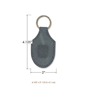 Walk by Faith Leather Stitched Keychain — Christian Gift, Full-Grain Cowhide, Eden Green image 5