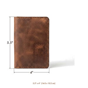 I Will Fear No Evil Leather Passport Holder — Christian Gift, Full-Grain Cowhide, Jordan Brown image 4