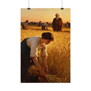 Ruth in the Field Poster | Ruth 2:12 Under His Wings, Harvest Bible Art, Christian Wedding Gift Print image 7