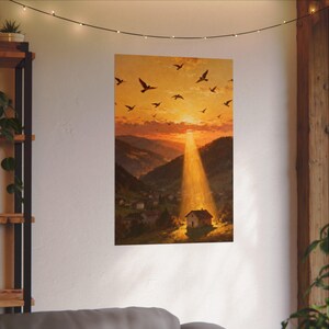 He Rejoices Over You Poster | Zephaniah 3:17 Rejoice Over Thee With Singing, Christian Encouragement Wall Art image 15