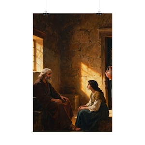 Mary and Martha Poster | Luke 10:42 One Thing Is Needful, Christian Wall Art for Women, Bible Study Gift Print image 2
