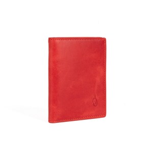 Cartera de cuero unisex con tres pliegues y grabado personalizado con RFID: regalo para él y para ella - Apex Ruby