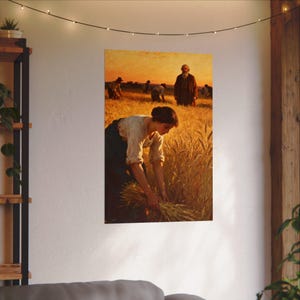 Ruth in the Field Poster | Ruth 2:12 Under His Wings, Harvest Bible Art, Christian Wedding Gift Print image 15