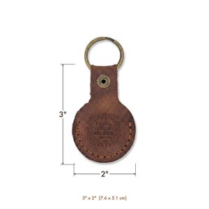 I Will Fear No Evil Leather AirTag Keychain — Christian Gift, Full-Grain Cowhide, Jordan Brown image 5