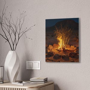 Cuadro de la Zarza Ardiente / Pintura del Lugar Sagrado de Éxodo 3:5, Arte Bíblico de Moisés, Regalo para la Llamada Cristiana imagen 8