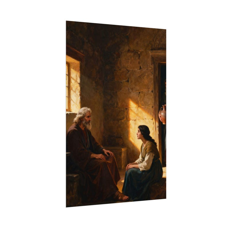 Mary and Martha Poster | Luke 10:42 One Thing Is Needful, Christian Wall Art for Women, Bible Study Gift Print image 13