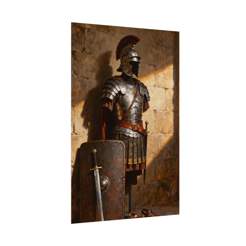 Armor of God Poster | Roman Armour Wall Art, Ephesians 6:11 Christian Gift for Men, Boys Room Faith Decor image 12