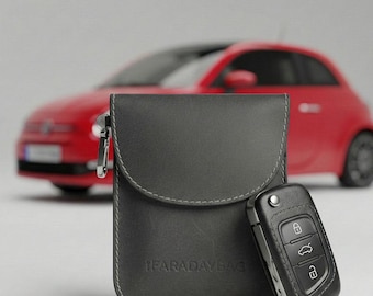 Leather Faraday Bag for Car Key Fob – RFID Signal Blocking Pouch