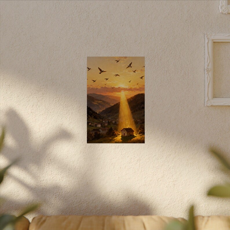 He Rejoices Over You Poster | Zephaniah 3:17 Rejoice Over Thee With Singing, Christian Encouragement Wall Art image 4
