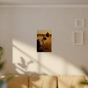 Ruth in the Field Poster | Ruth 2:12 Under His Wings, Harvest Bible Art, Christian Wedding Gift Print image 9