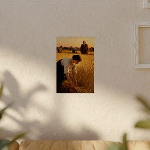 Ruth in the Field Poster | Ruth 2:12 Under His Wings, Harvest Bible Art, Christian Wedding Gift Print image 4