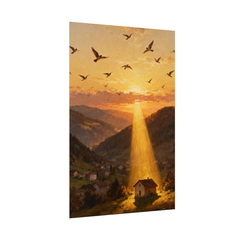 He Rejoices Over You Poster | Zephaniah 3:17 Rejoice Over Thee With Singing, Christian Encouragement Wall Art image 3