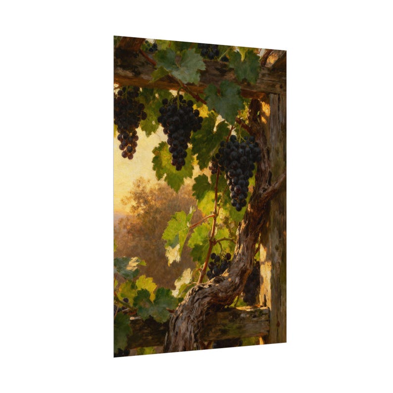 I Am the Vine Poster | Grapevine Botanical Christian Wall Art, John 15:5 Scripture Print, Faith Kitchen Decor Gift image 3