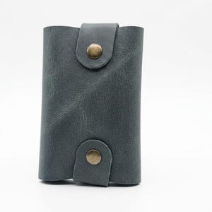 Full-Grain Leather Card Holder – Psalm 23:4 Snap Wallet image 5