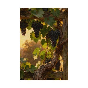 I Am the Vine Poster | Grapevine Botanical Christian Wall Art, John 15:5 Scripture Print, Faith Kitchen Decor Gift image 1