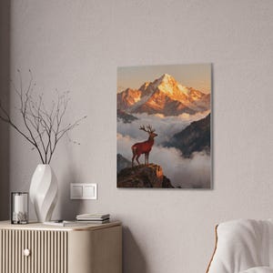Hinds Feet on High Places Canvas | Habakkuk 3:19 Deer Mountain Wall Art, Christian Strength Gift, Scripture Decor image 12