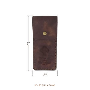 The Lord Is My Shepherd Leather Pen Sleeve Case — Christian Gift, Full-Grain Cowhide, Jordan Brown image 6