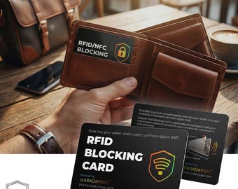 RFID Blocking Card - Secure Wallet Data, Travel Gift