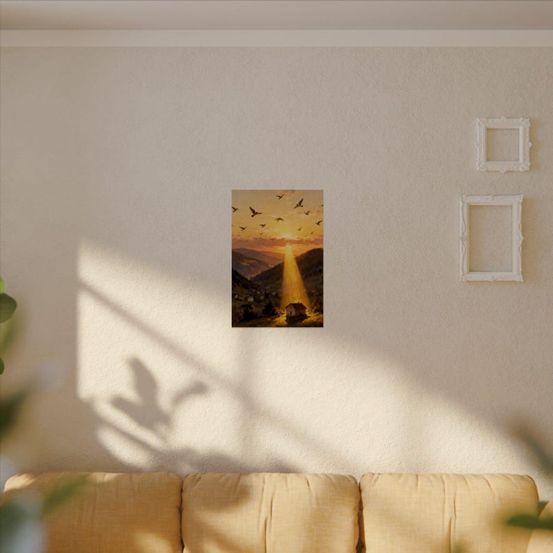 He Rejoices Over You Poster | Zephaniah 3:17 Rejoice Over Thee With Singing, Christian Encouragement Wall Art image 9