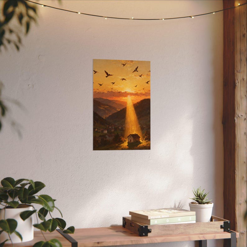 He Rejoices Over You Poster | Zephaniah 3:17 Rejoice Over Thee With Singing, Christian Encouragement Wall Art image 5
