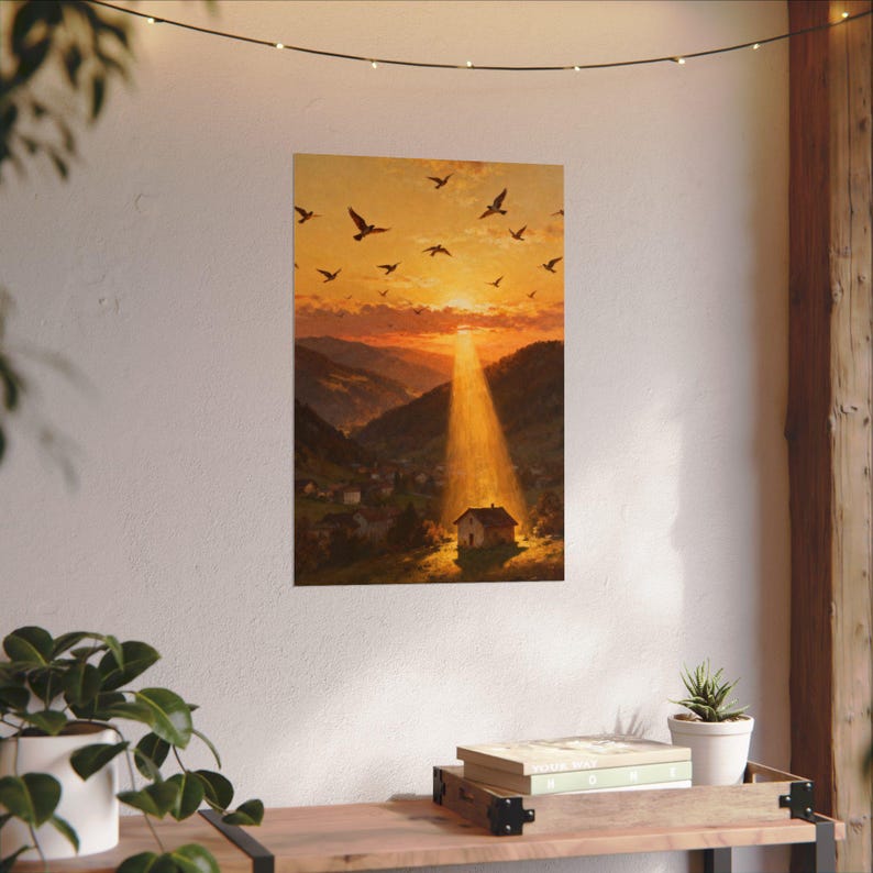 He Rejoices Over You Poster | Zephaniah 3:17 Rejoice Over Thee With Singing, Christian Encouragement Wall Art image 10