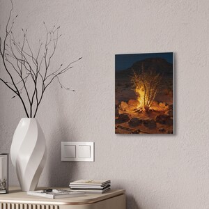 Cuadro de la Zarza Ardiente / Pintura del Lugar Sagrado de Éxodo 3:5, Arte Bíblico de Moisés, Regalo para la Llamada Cristiana imagen 4