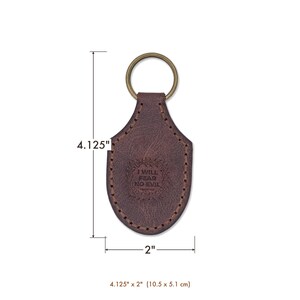 I Will Fear No Evil Leather Stitched Keychain — Christian Gift, Full-Grain Cowhide, Jordan Brown Bild 4